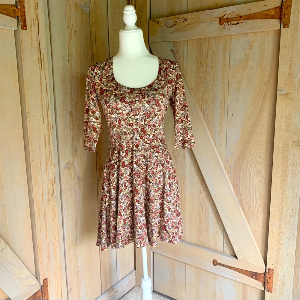 Sparkle and Fade Floral Skater Dress